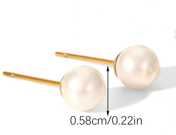 Minimalistische Gouden Oorbellen Kleine Parel Studs | Jewellery by Marie