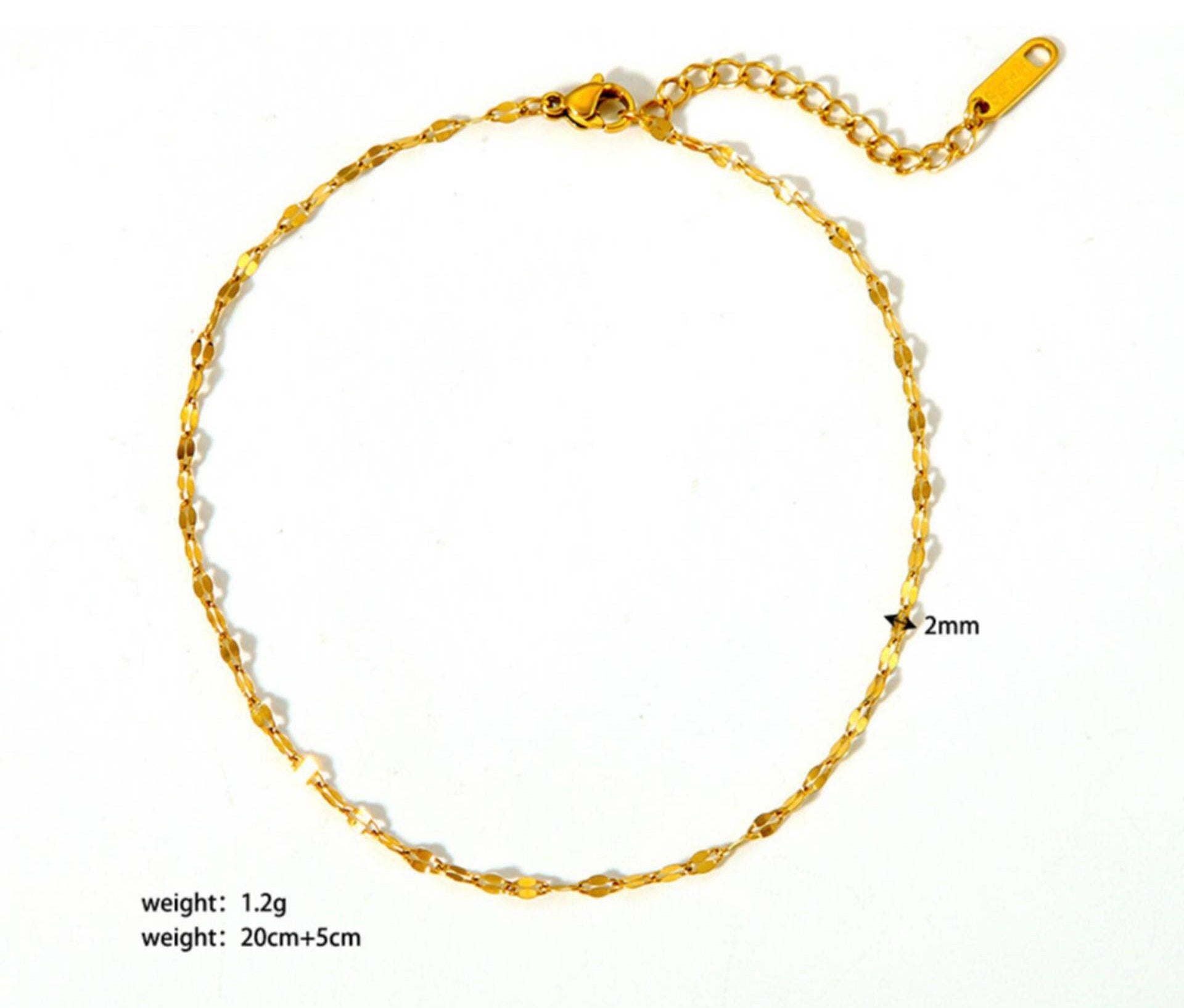 Gouden enkelband shine