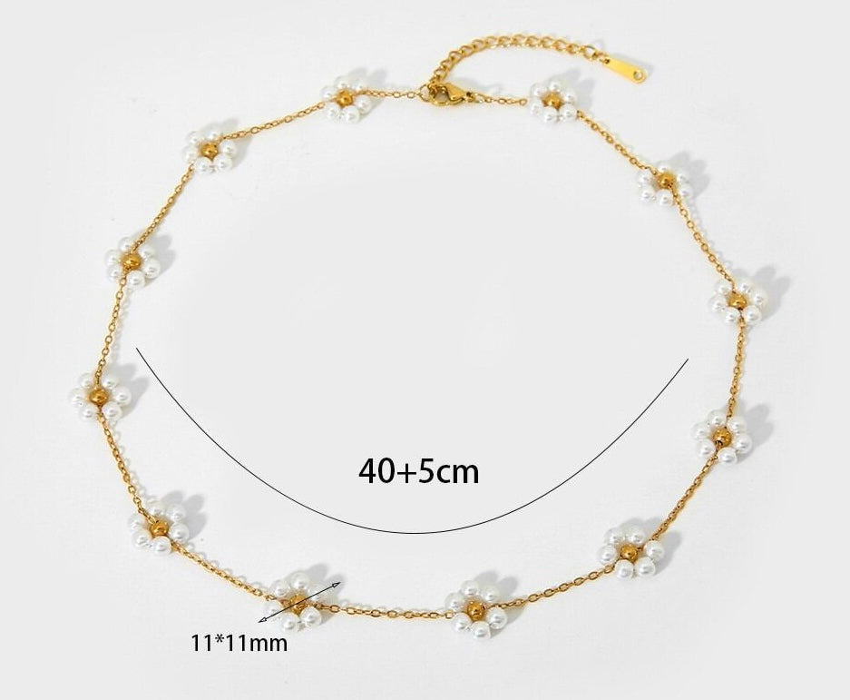 Minimalistische gouden ketting Summer Flower