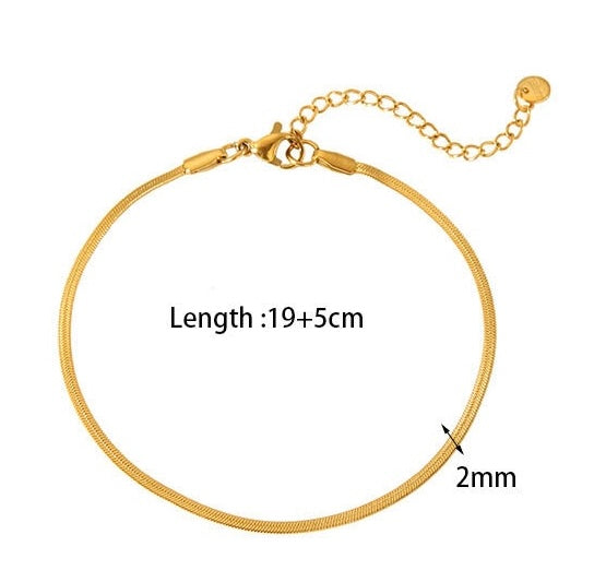 Gouden enkelband snake