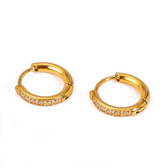 Minimalistische Gouden Oorbellen Subtiele Oorring Diamanten | Jewellery by Marie