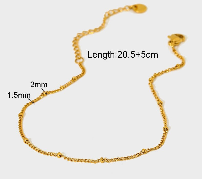 Gouden enkelband bolletjes