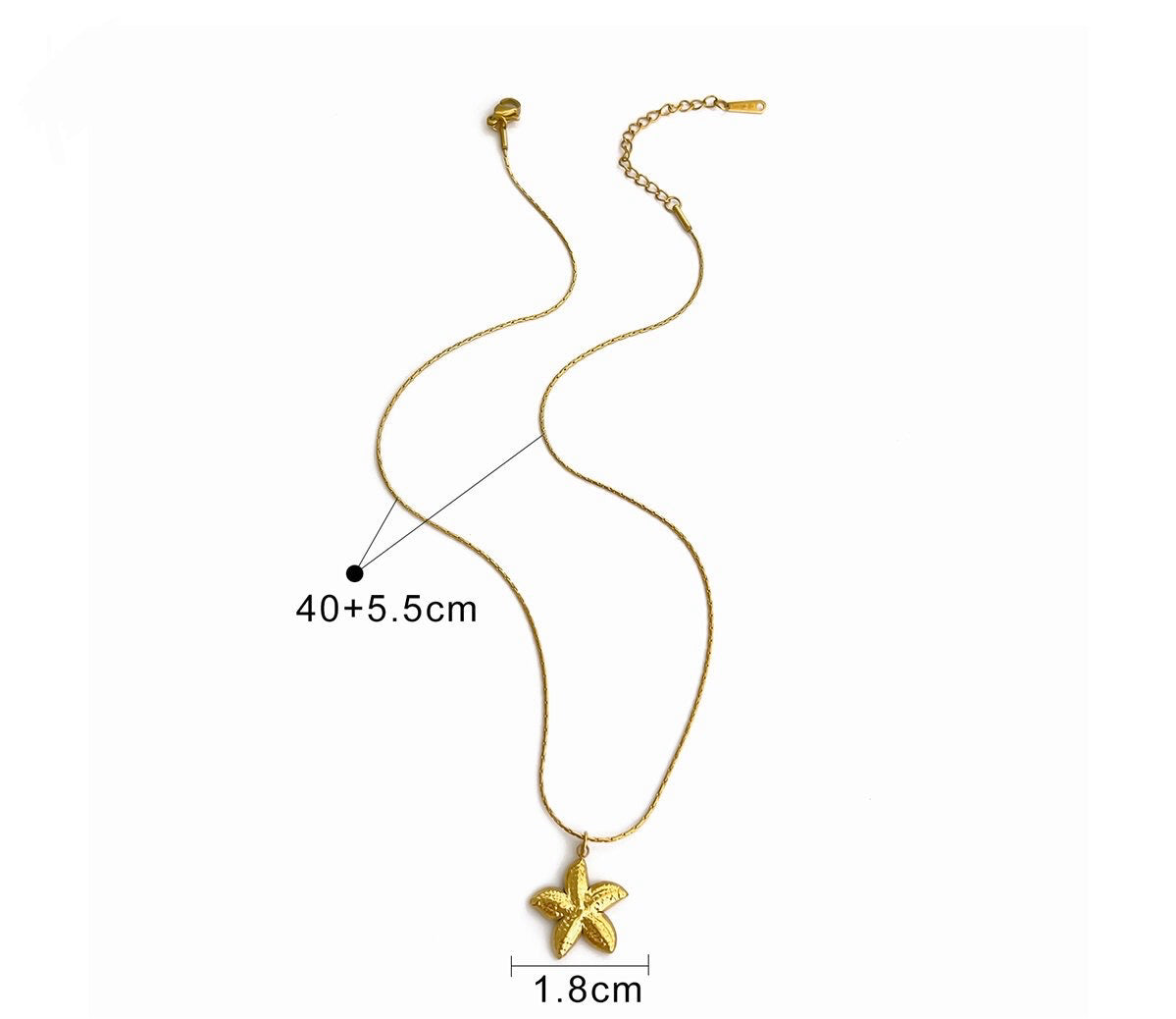 Minimalistische gouden ketting Zeester
