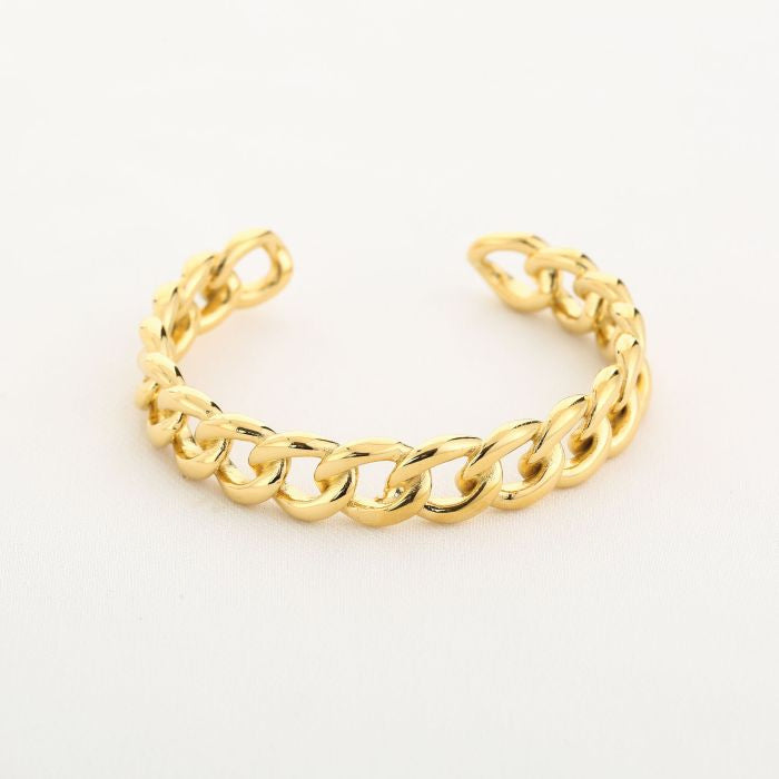 Gouden bangle Schakels | Jewellery by Marie gouden bangle met schakels