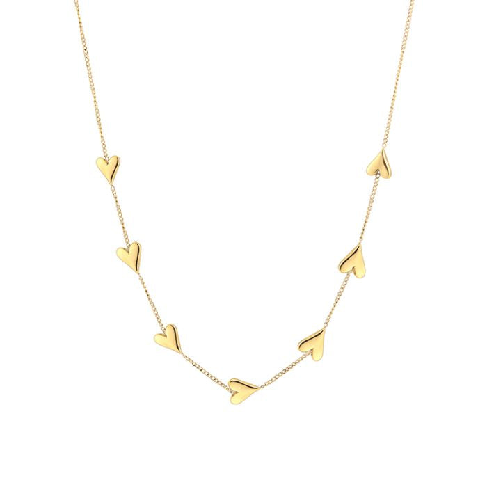 Minimalistische Gouden Ketting Hartjes | Jewellery by Marie