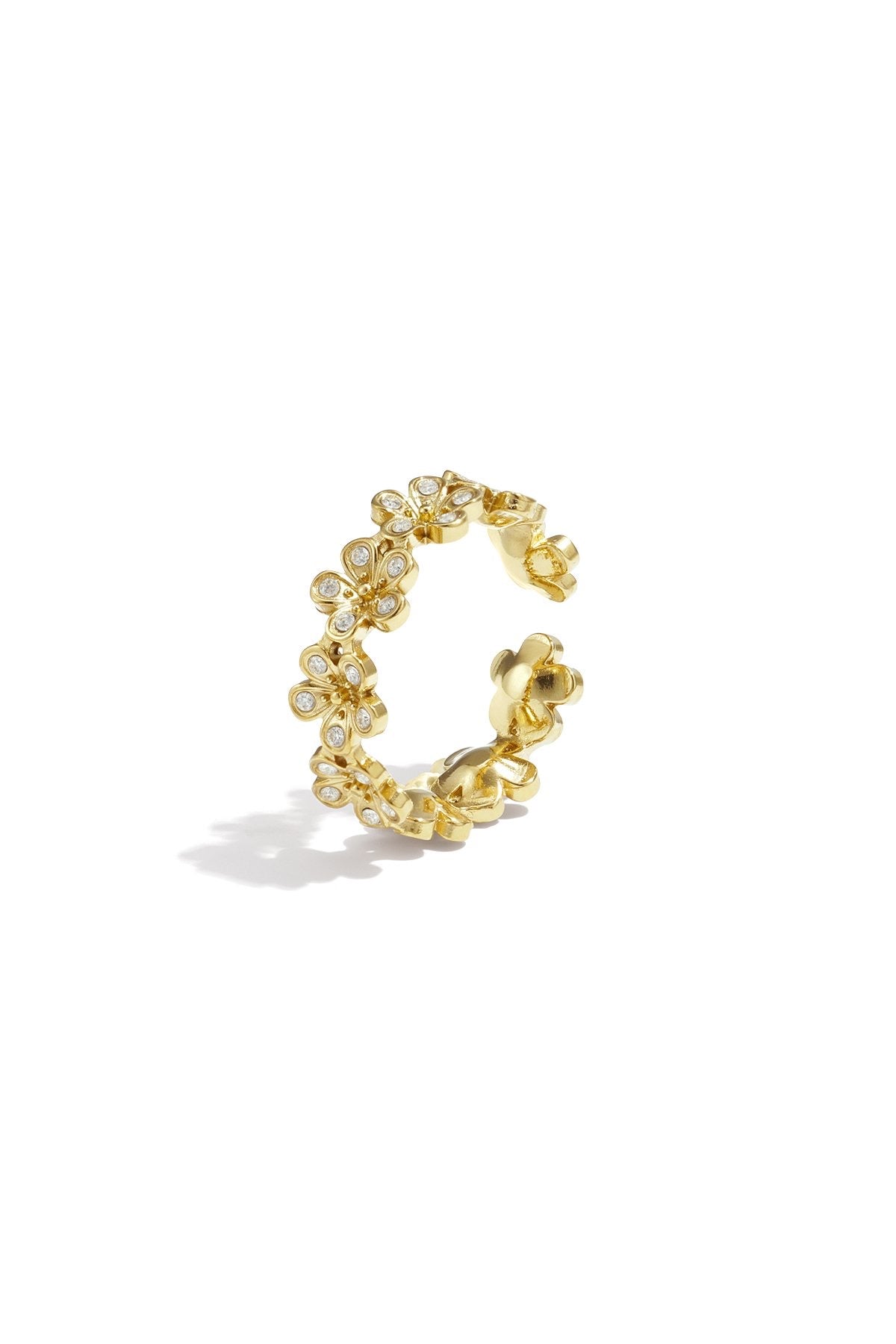 Minimalistische Gouden-Zilveren ring Shiny Flower | Jewellery by Marie