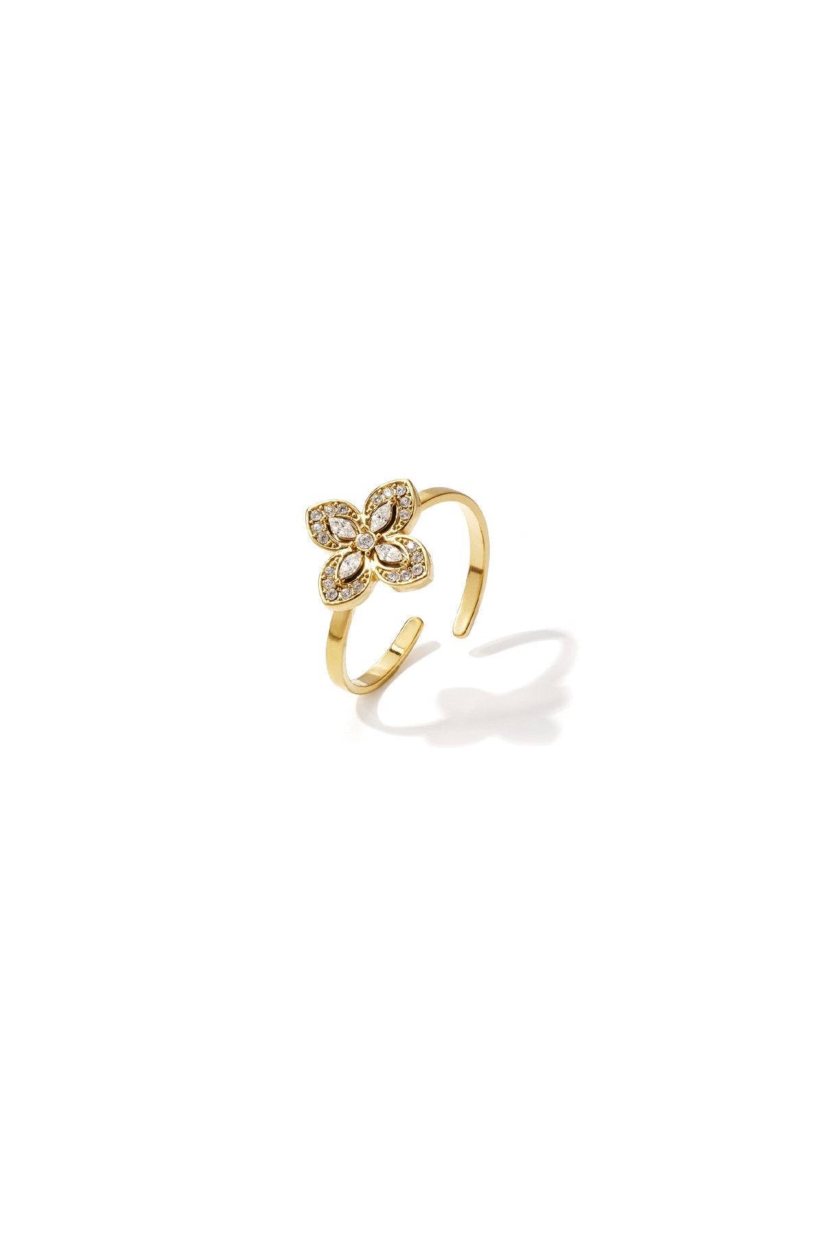 Minimalistische Gouden ring Shiny clover | Jewellery by Marie