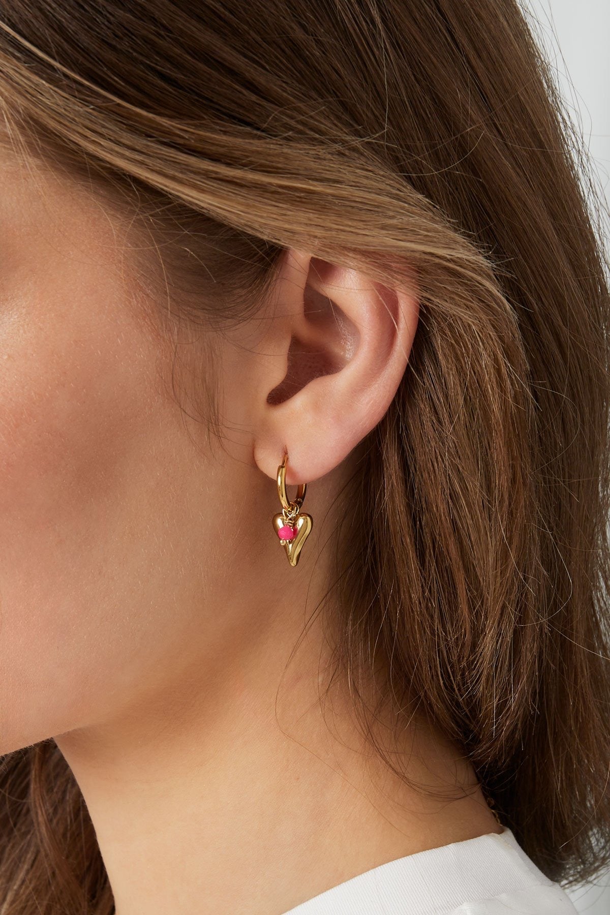 Gouden oorbellen Heart summer | Jewellery by Marie