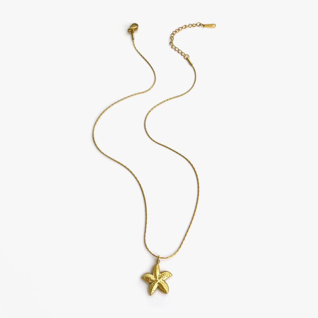 Minimalistische gouden ketting Zeester
