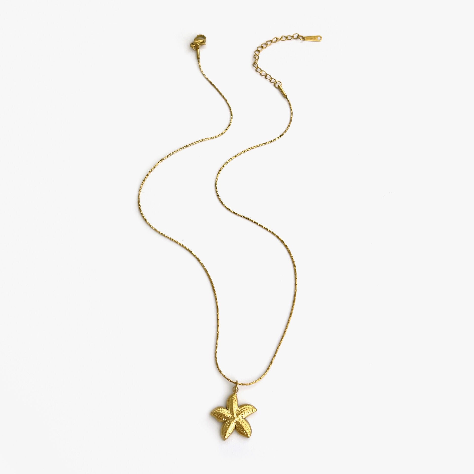 Minimalistische gouden ketting Zeester