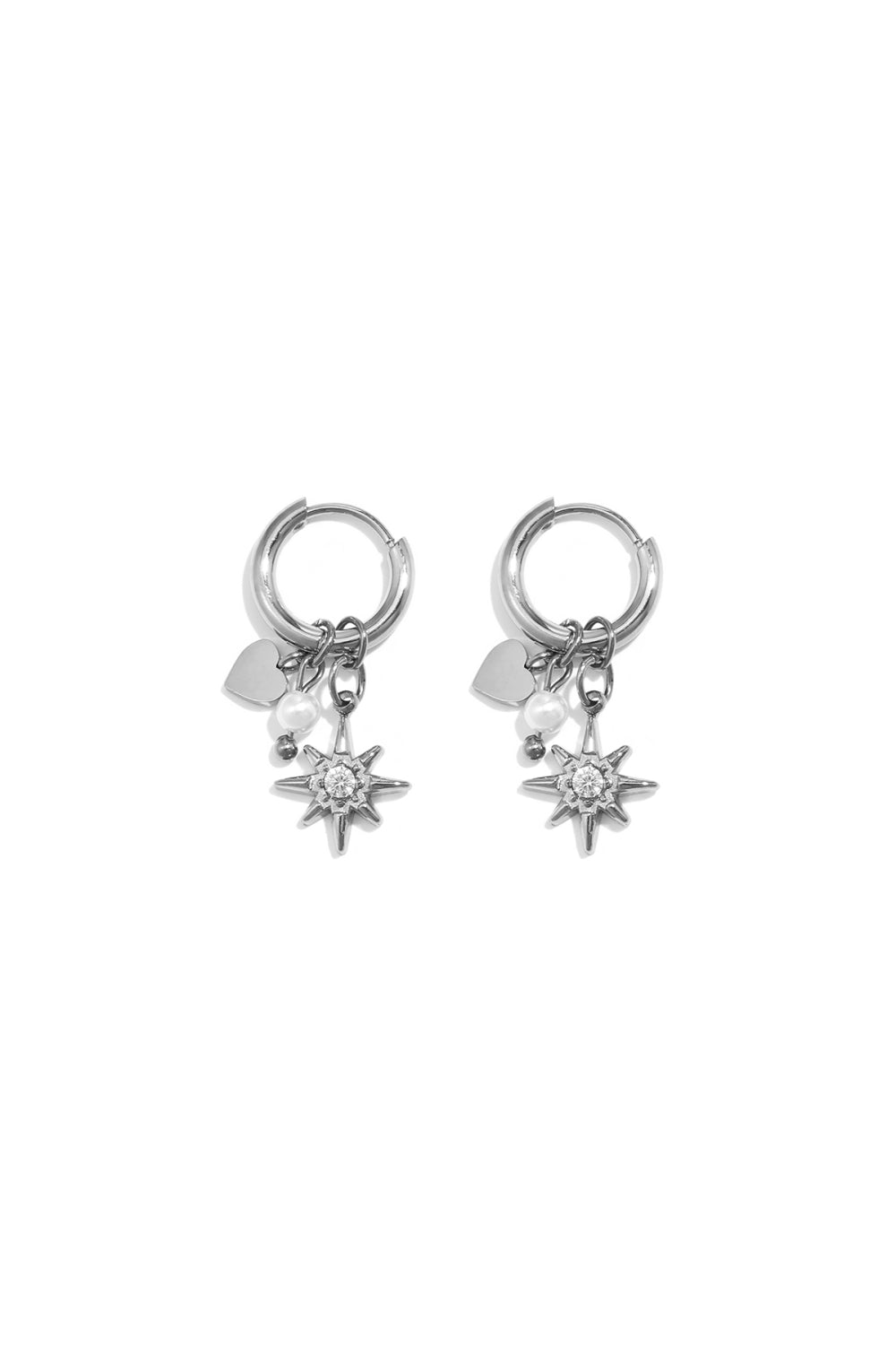 Minimalistische gouden oorbellen Sparkling heart
