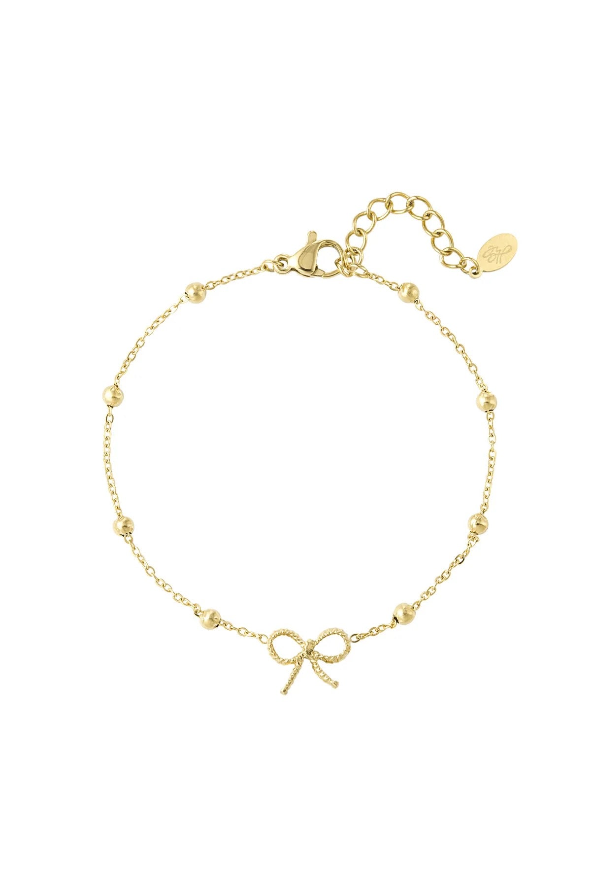 Minimalistische gouden armband bow basic