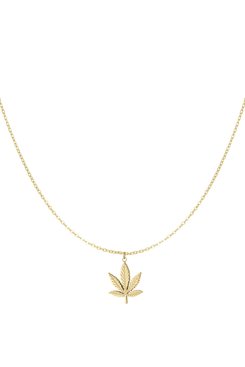 Minimalistische gouden-zilveren ketting Leaf