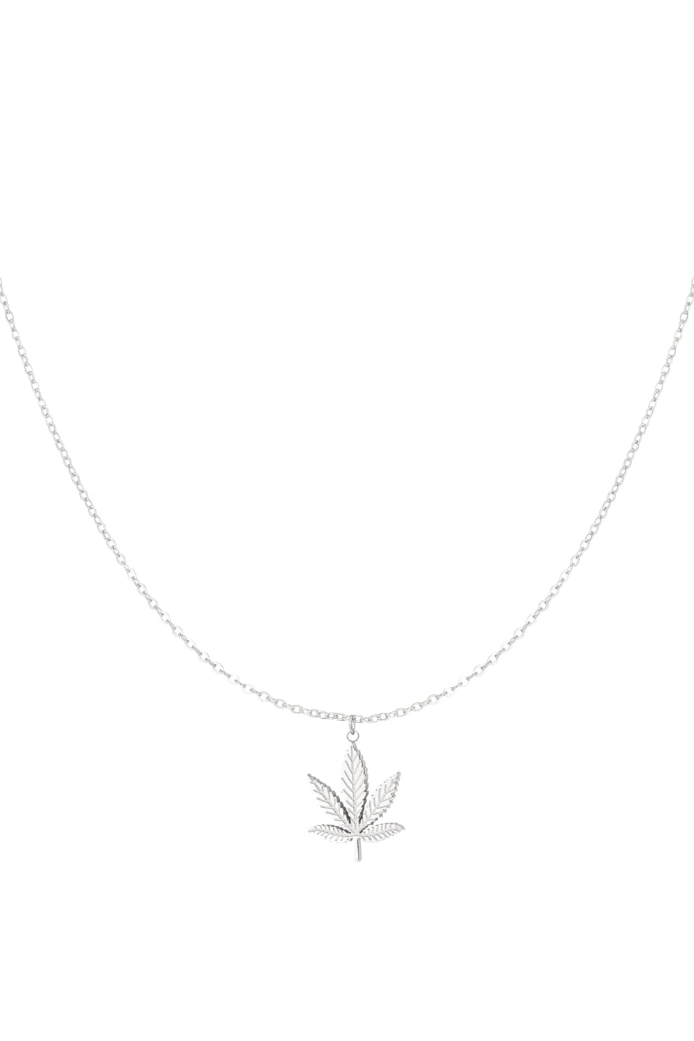 Minimalistische gouden-zilveren ketting Leaf