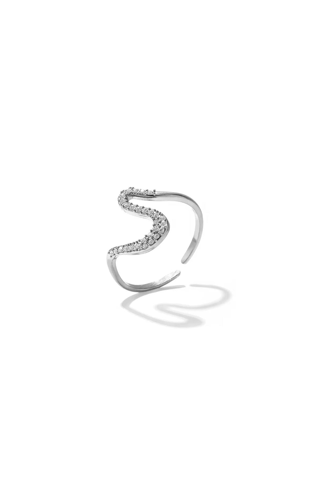 Minimalistische Gouden-Zilveren ring Swirl