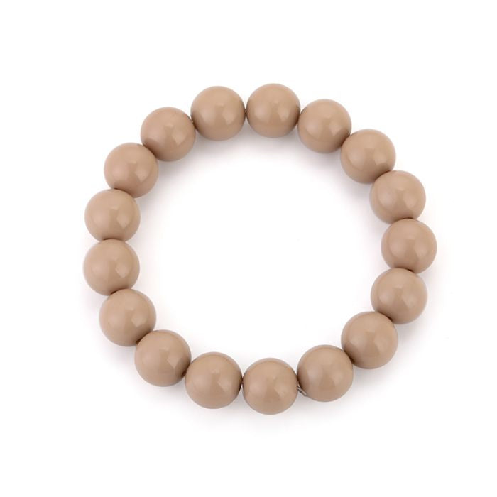 Marive bubbel armband taupe bubbel armband met elastiek