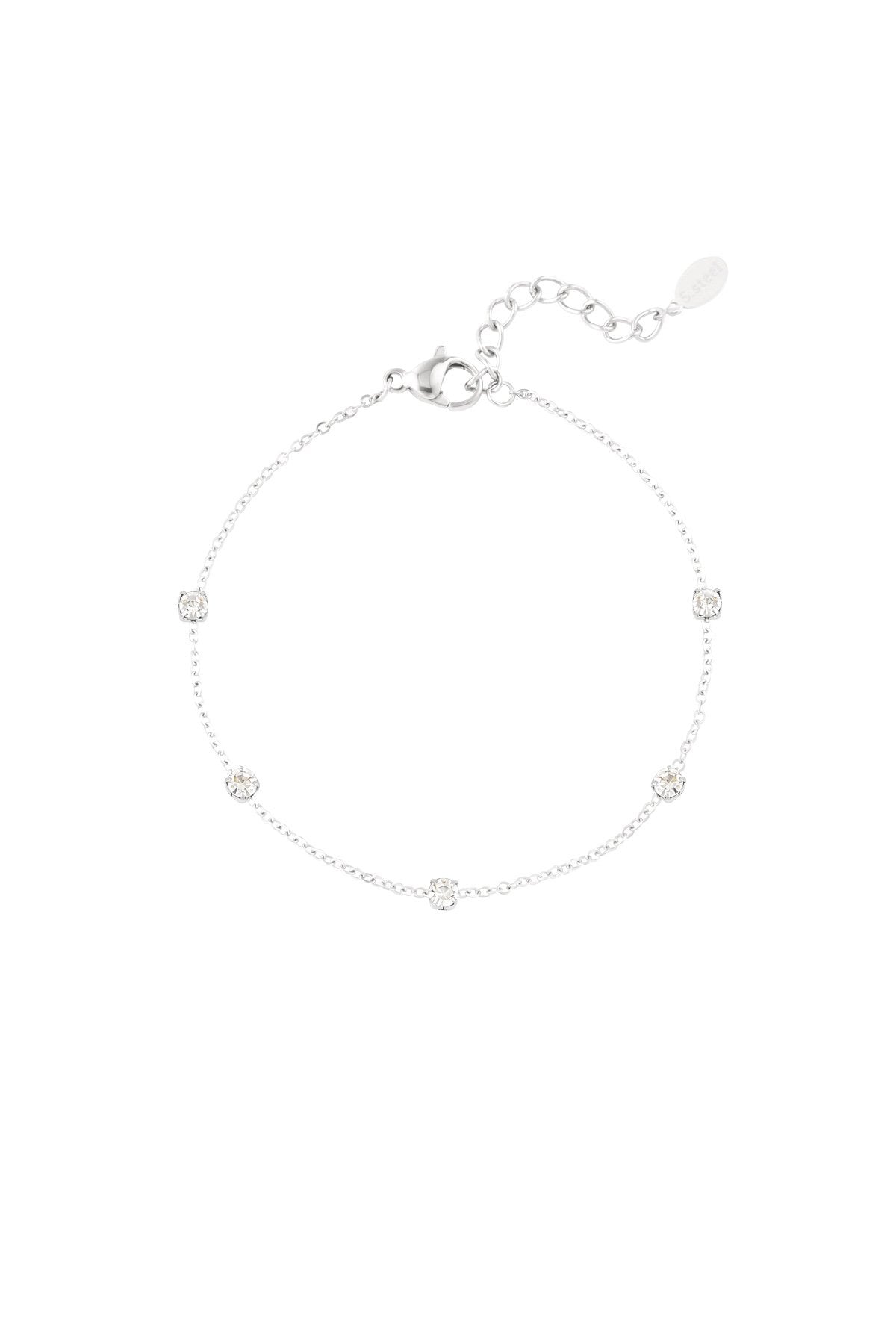 Minimalistische Zilveren Armband Diamant| Jewellery by Marie zilveren armband met strass steentjes