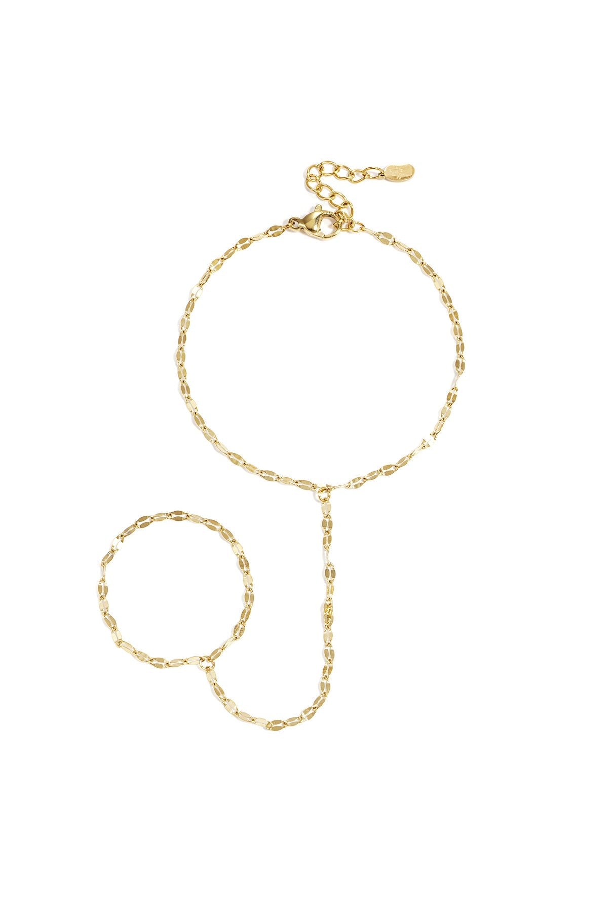 Minimalistische Gouden-Zilveren Handchain Basic | Jewellery by Marie  Gouden handchain simpel