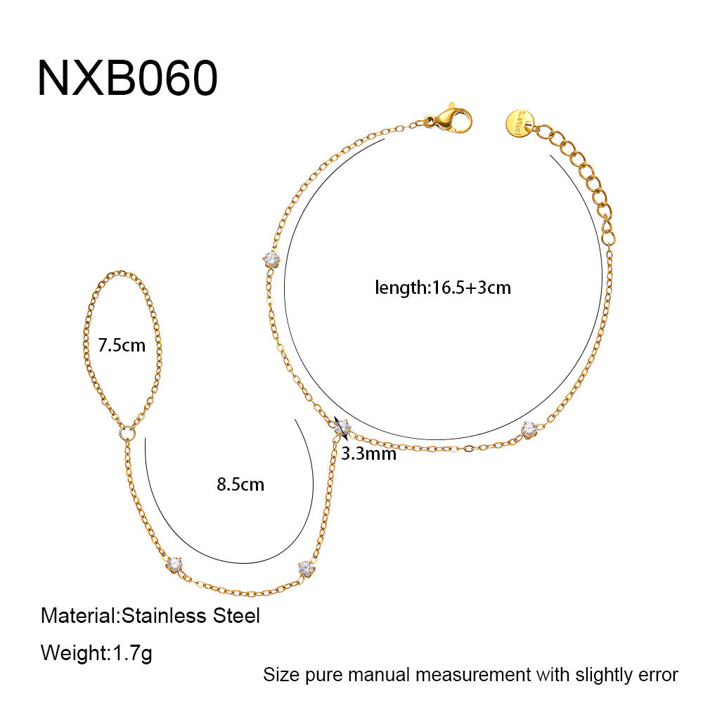 Minimalistische_Gouden_Handchain_Zirkonia_Jewellery_by_Marie Gouden handchain met strass afmetingen