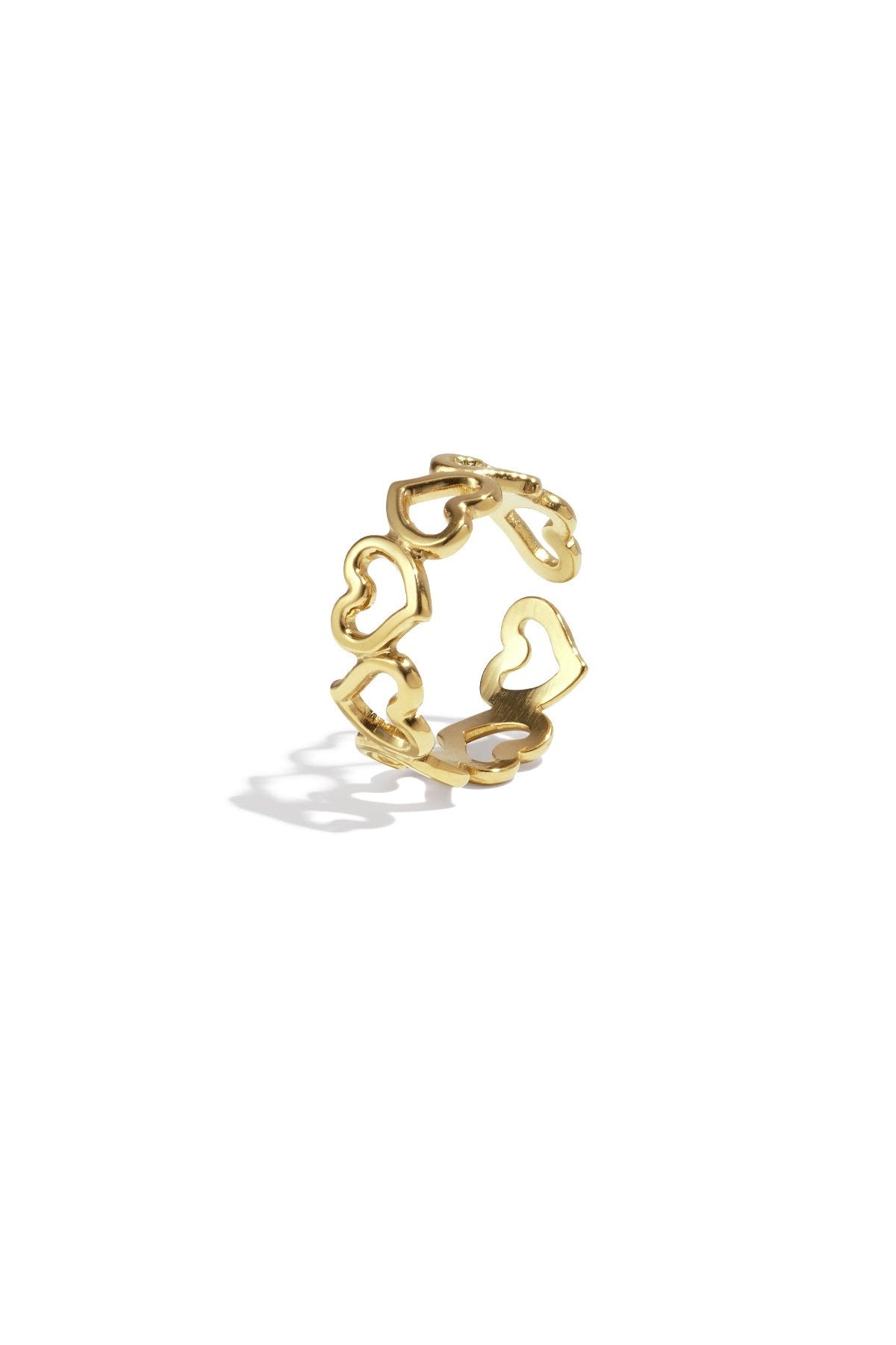 Minimalistische Gouden Ring Lovely Heart | Jewellery by Marie Hartjes rondom