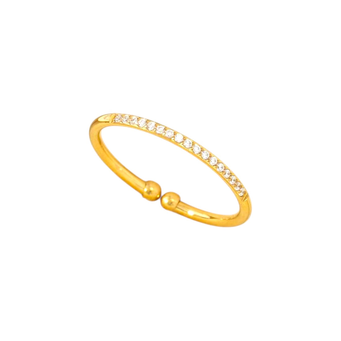 Minimalistische Gouden Ring Strass | Jewellery by Marie simpele strass ring