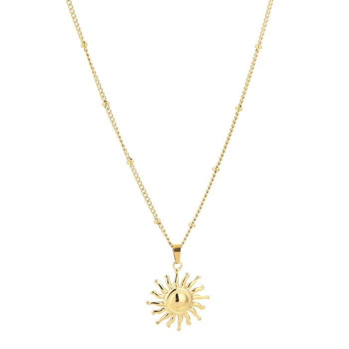 Minimalistische Gouden ketting Medium Sun | Jewellery by Marie gouden zonnenketting