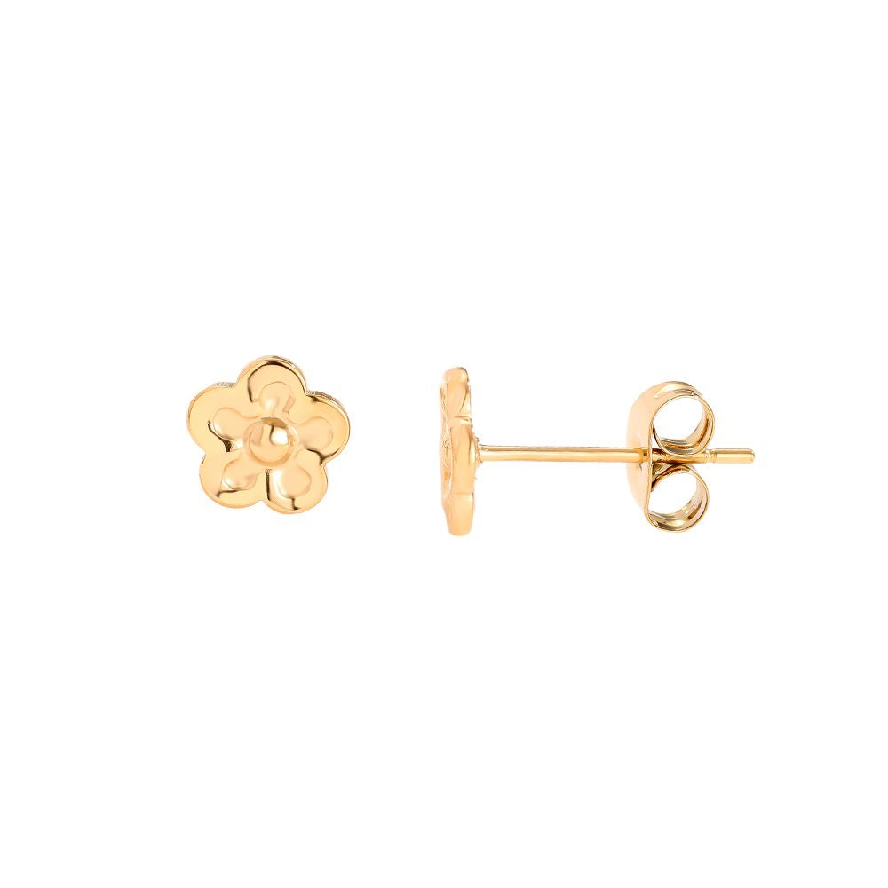 Minimalistische Gouden oorbellen 7 mm Flower | Jewellery by Marie gouden oorbellen bloem