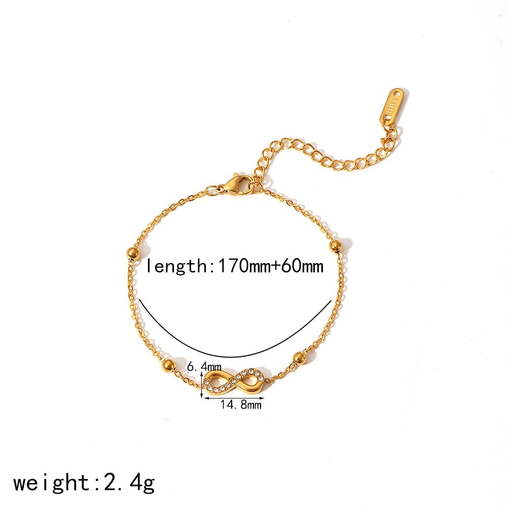Minimalistische gouden armband Achtvormig | Jewellery by Marie
Gouden armband met verbondeheid