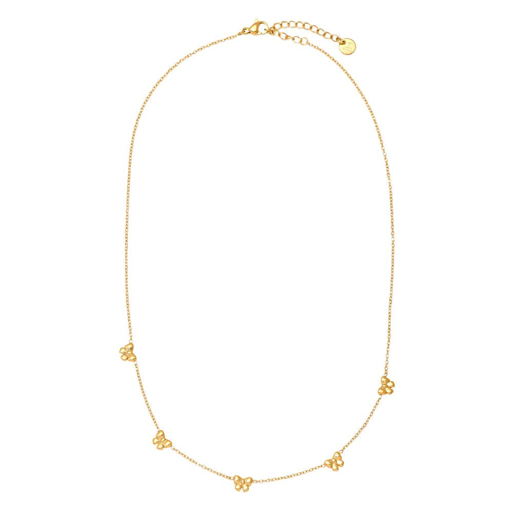 Minimalistische gouden ketting bow | Jewellery by Marie gouden ketting met strikjes