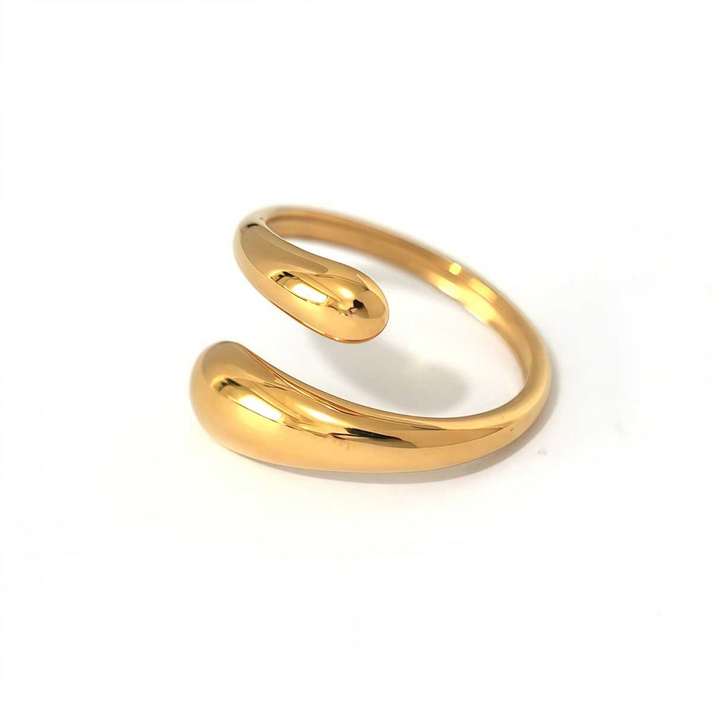 Statement gouden ring Open | Jewellery by Marie Gouden verstelbare ring open