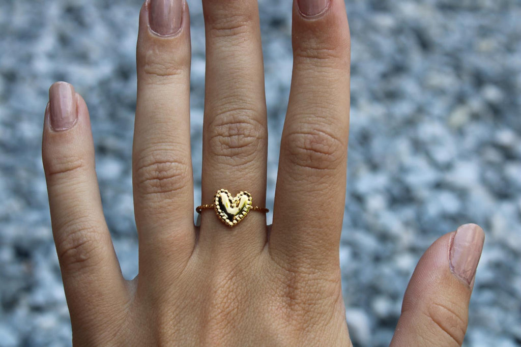 Bubble hart ring