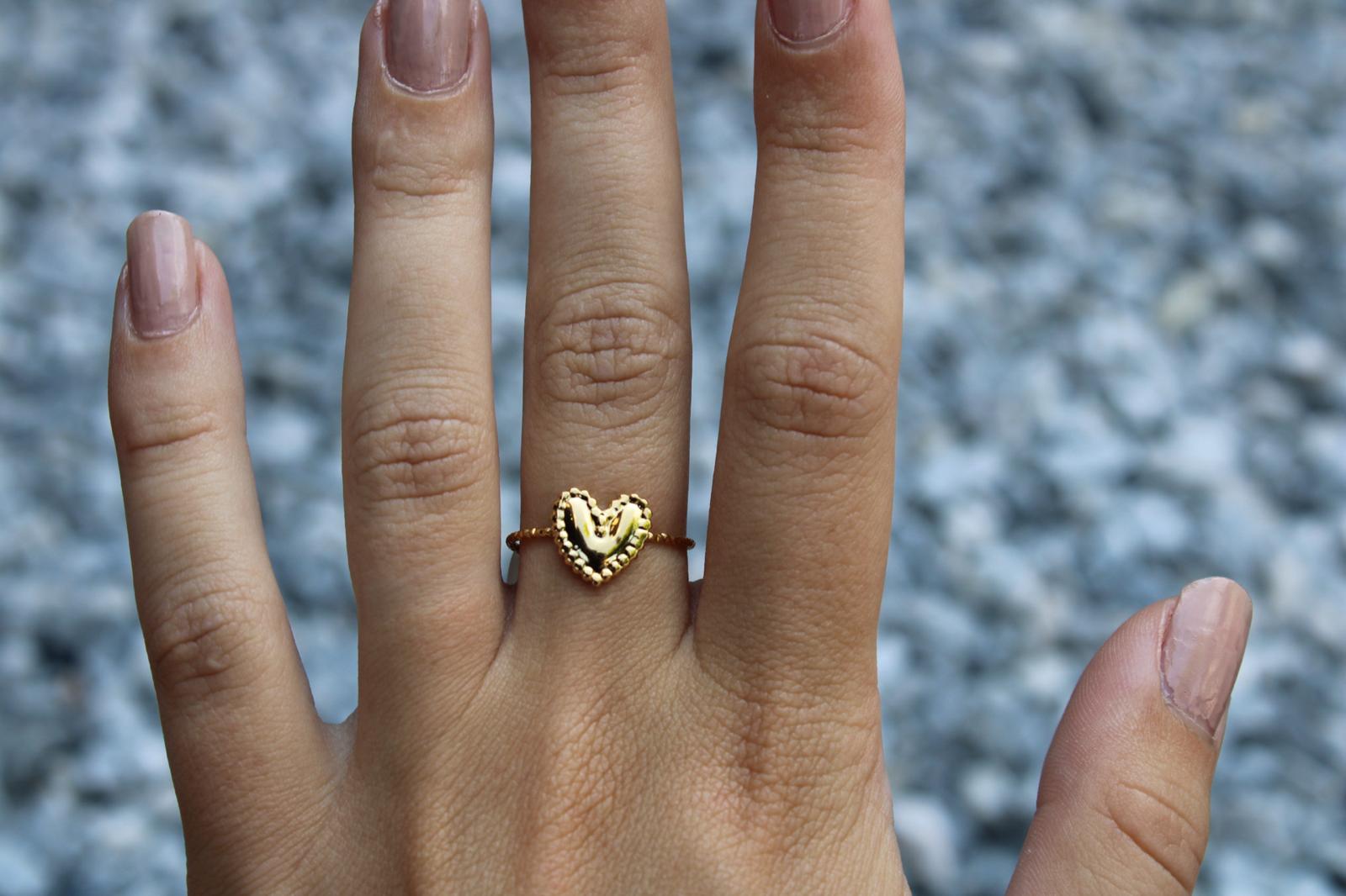 Bubble hart ring