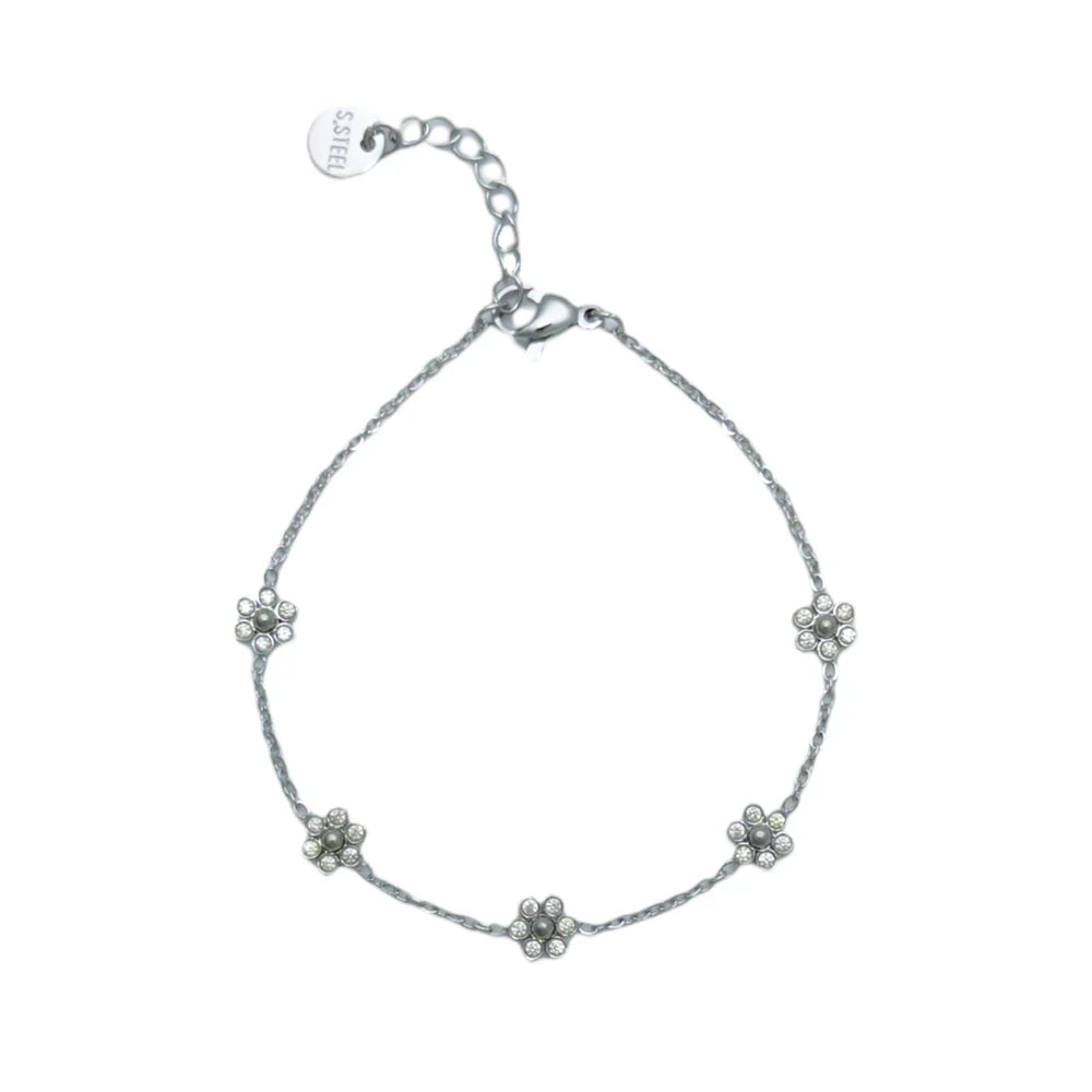 Flower strass Armband