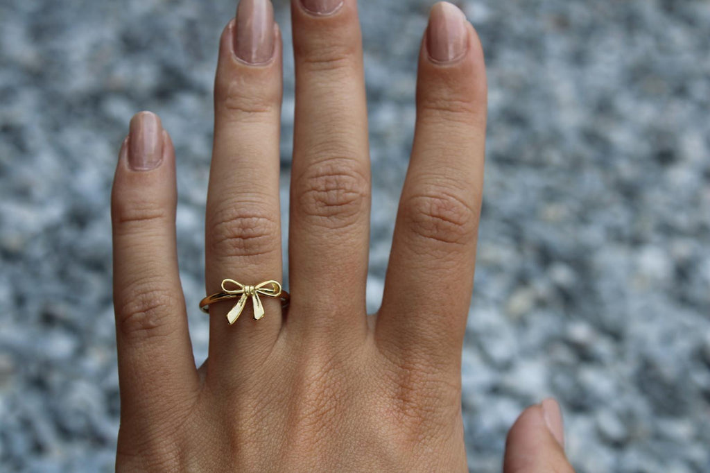 Minimalistische Gouden Ring Strikjes | Jewellery by Marie